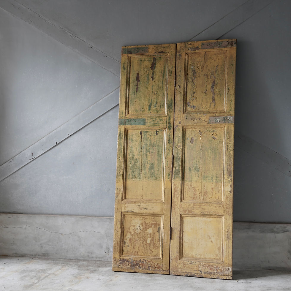 サムネイル： India antique teakwood door set