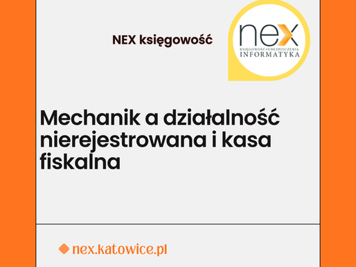 Mechanik a działalność nierejestrowana i kasa fiskalna
