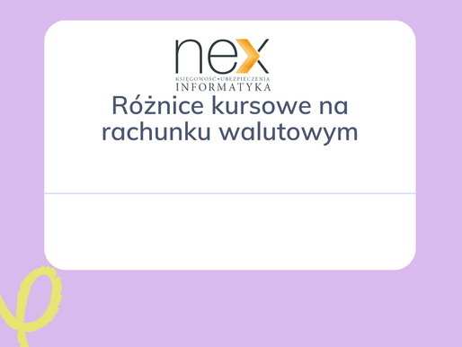 Różnice kursowe na rachunku walutowym