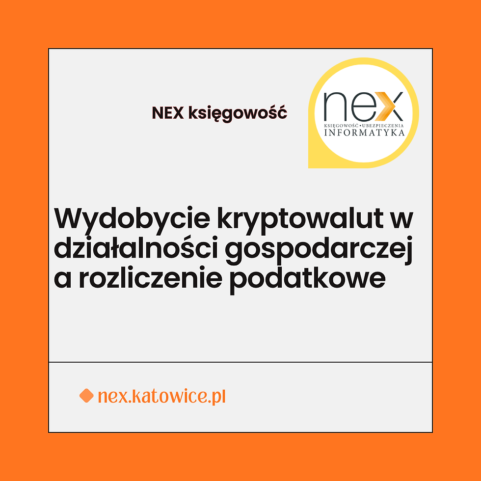Wydobycie kryptowalut w działalności gospodarczej a rozliczenie podatkowe