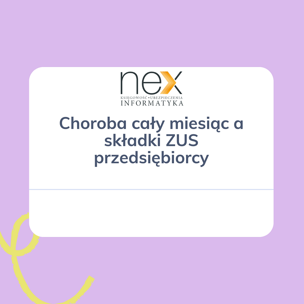 Choroba cały miesiąc a składki ZUS przedsiębiorcy
