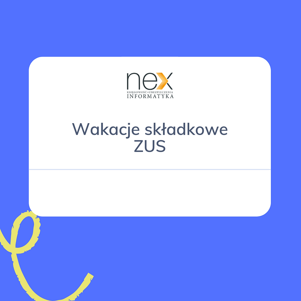 Wakacje składkowe ZUS