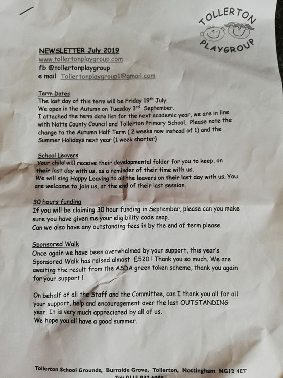 July 2019 Newsletter