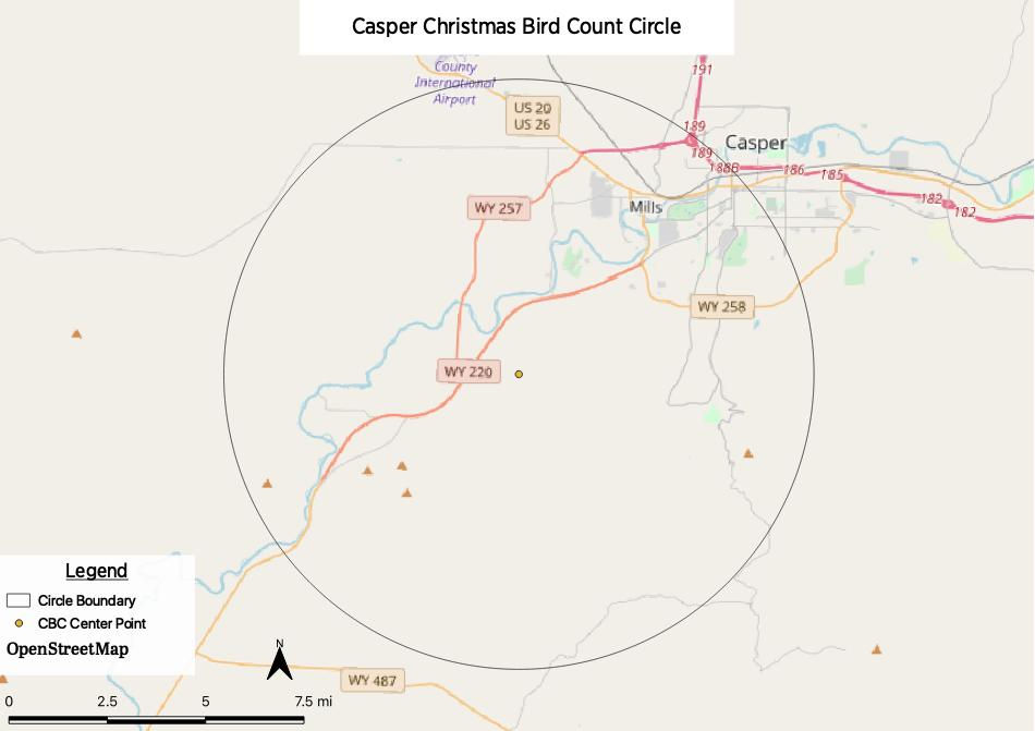 2022 Christmas Bird Count Circle Locations Casper Christmas Bird Count