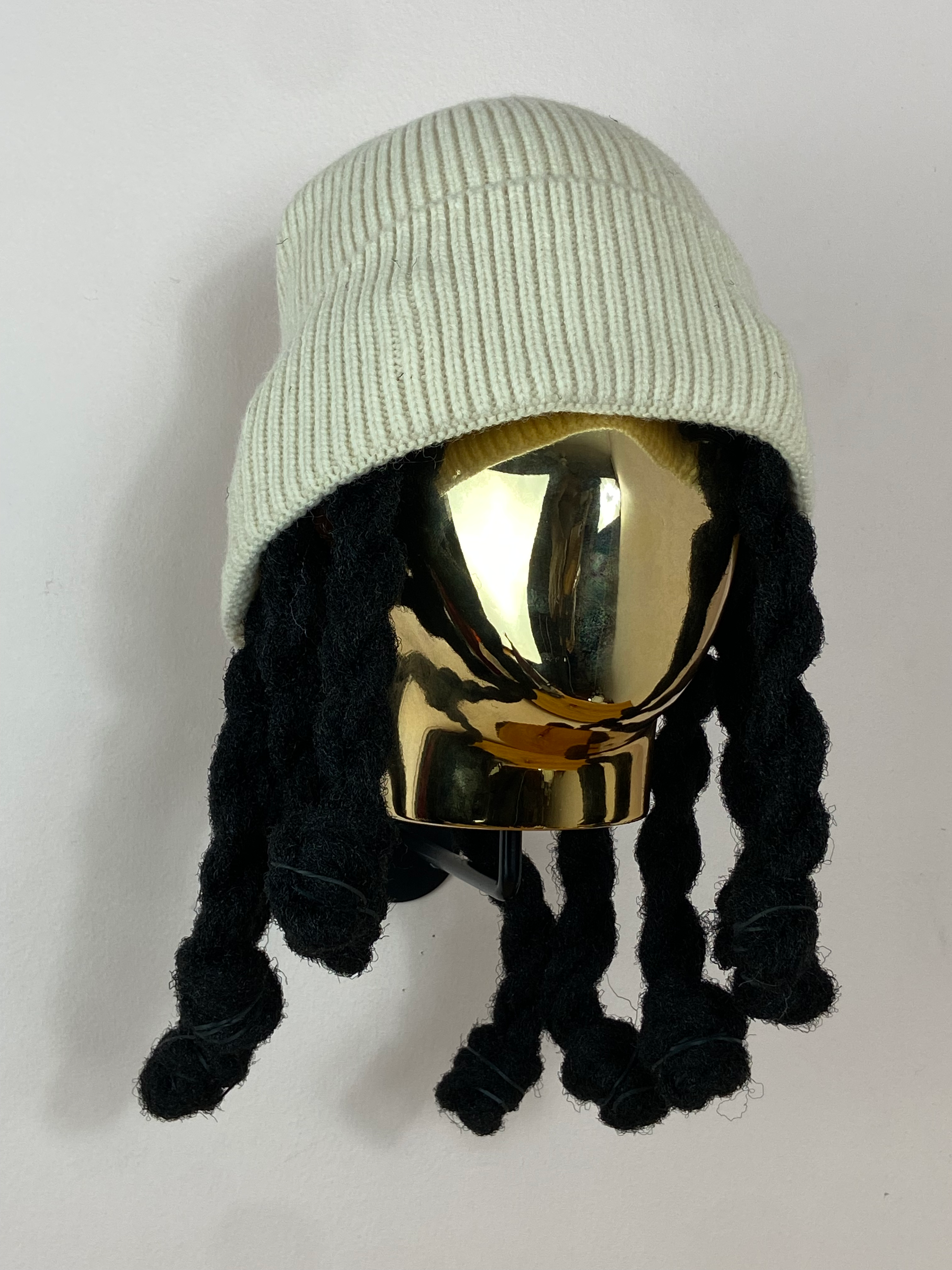 SnapLocs Twisted White Beanie