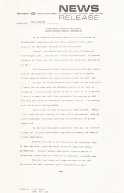 Remington News release