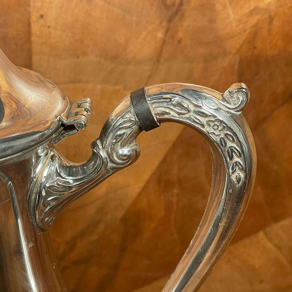 Thumbnail: Large Silver Plated Coffee Pot