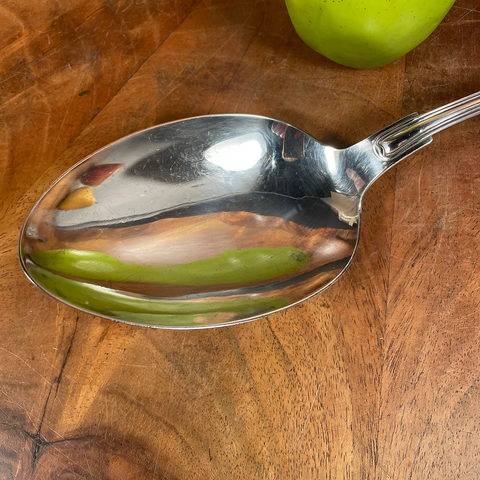 Thumbnail: Huge Silver Plated Serving Spoon