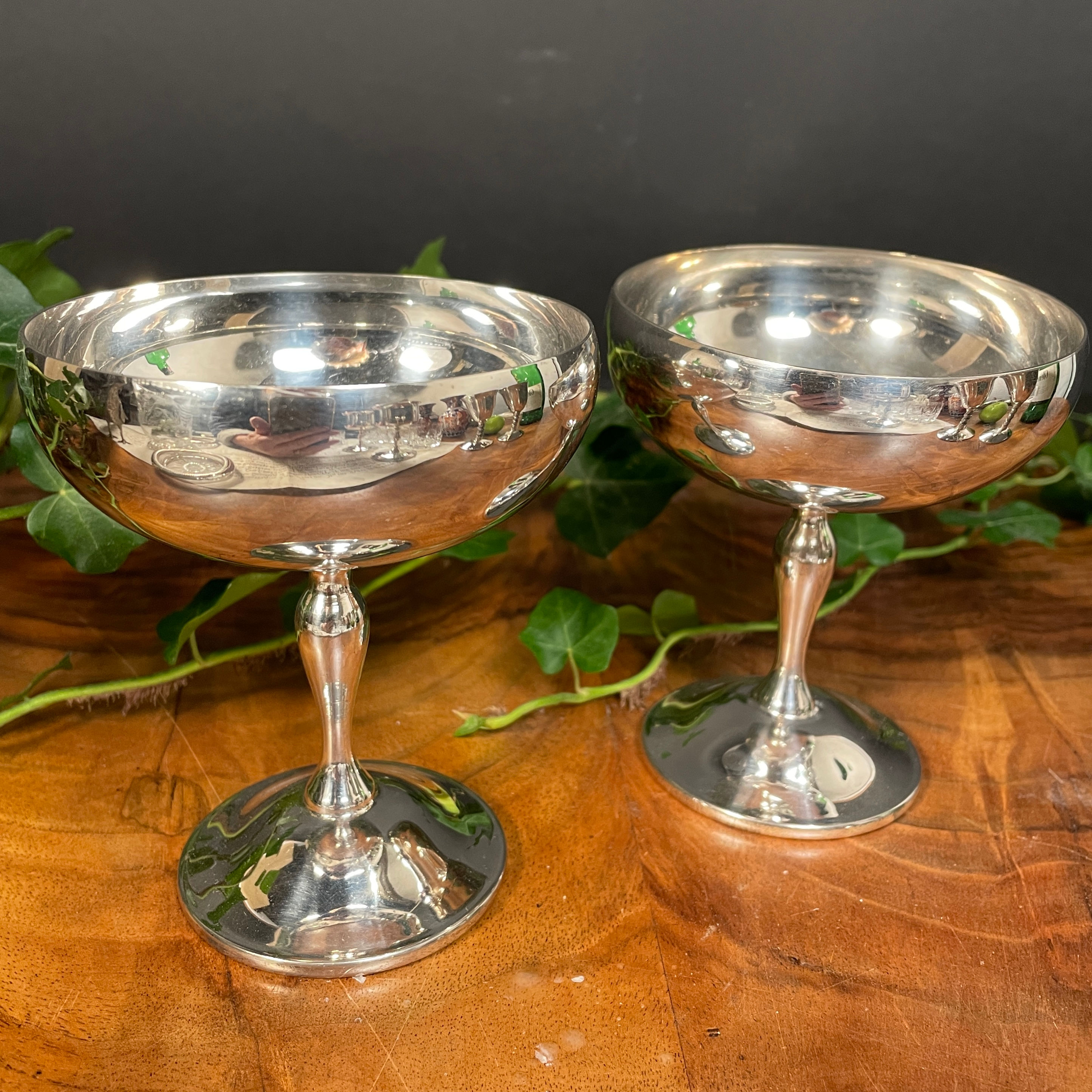 A Pair of Silver Plated Bon-Bon Dishes