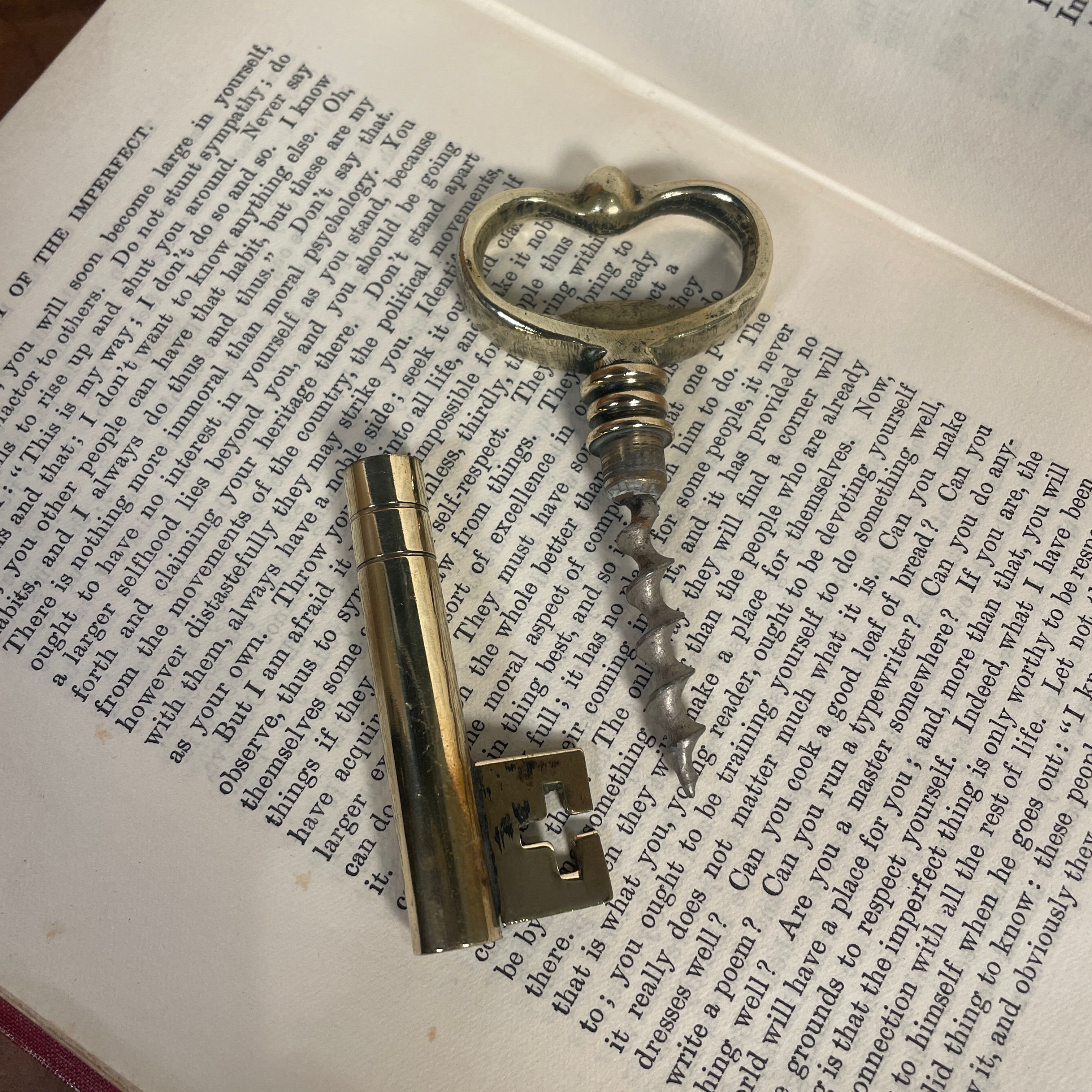 A Brass Corkscrew in the Shape of a Key