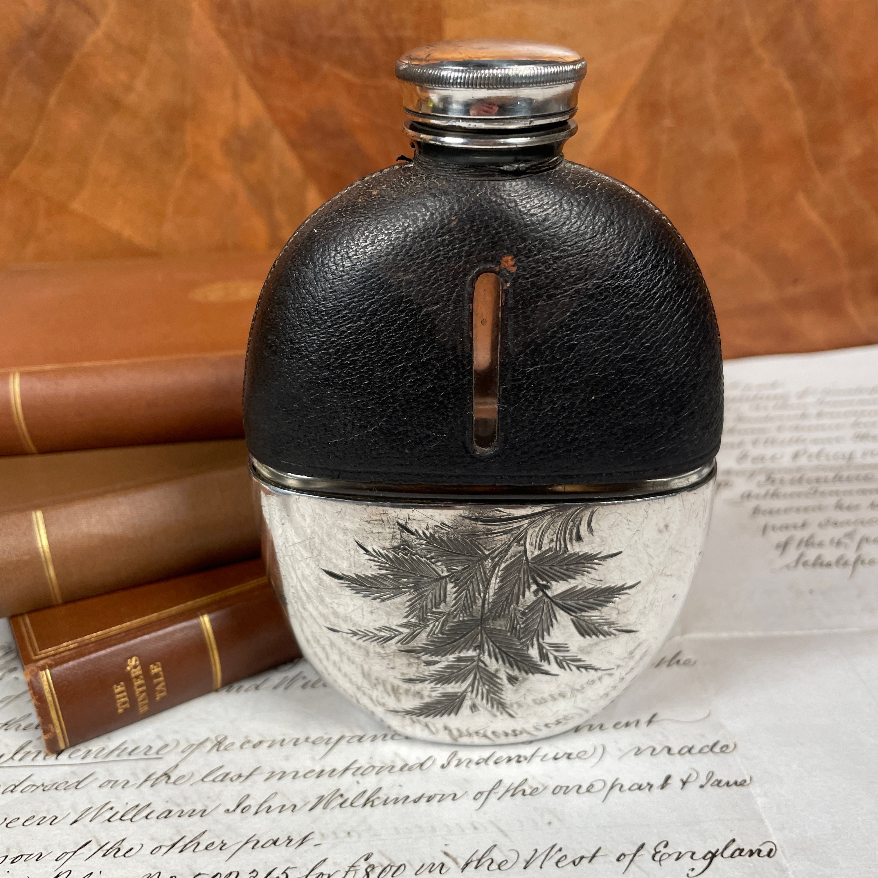 Large Victorian Hip Flask