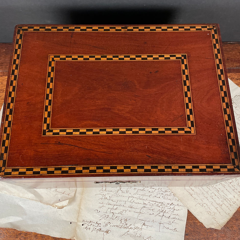 Thumbnail: Mahogany Inlaid Box 