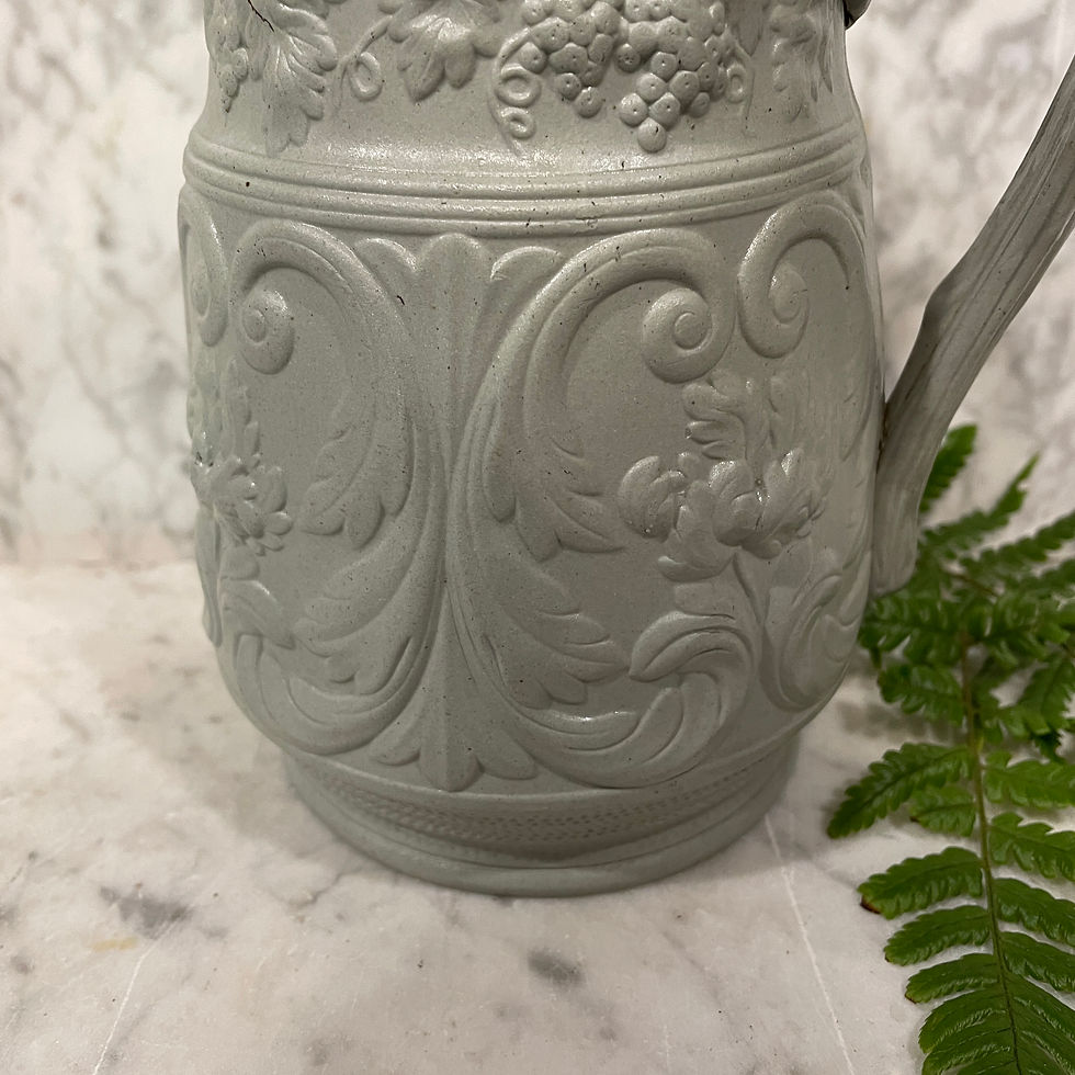 Thumbnail: A Stoneware Jug with Pewter lid