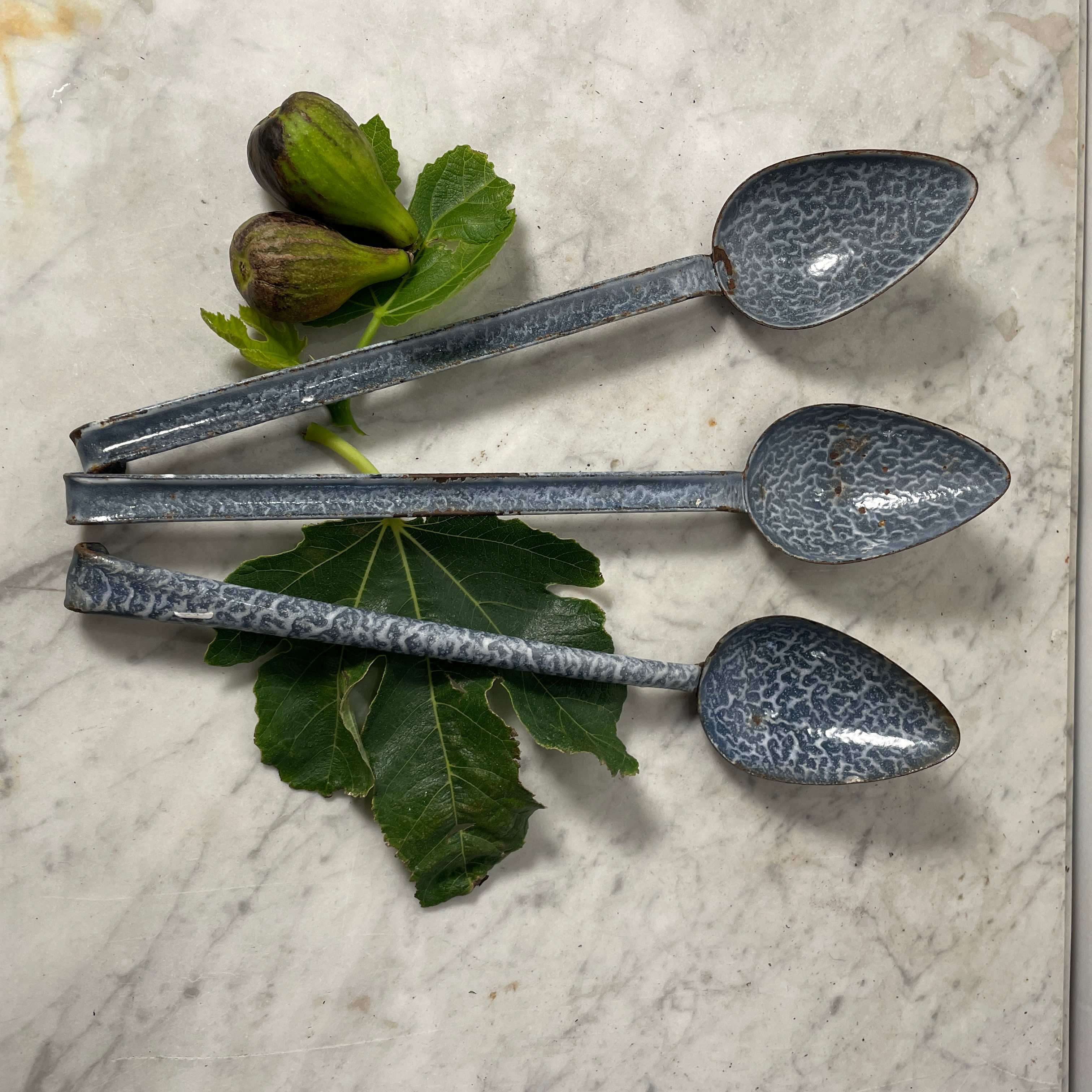 Set of 3 Granite Enamel Spoons