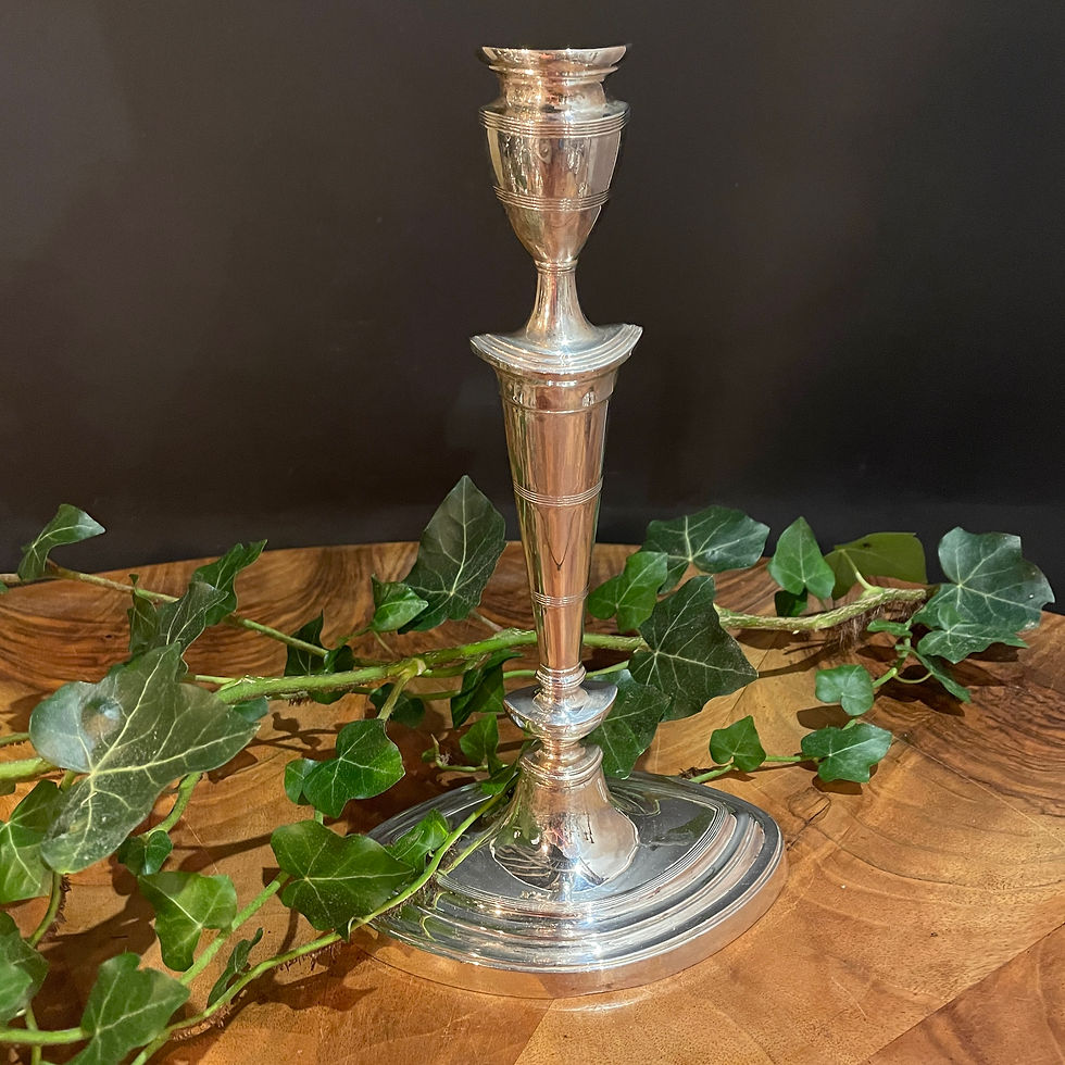 Thumbnail: A Three Branch Silver Plated Candelabra