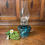 Thumbnail: Victorian Blue Glass Oil Lamp