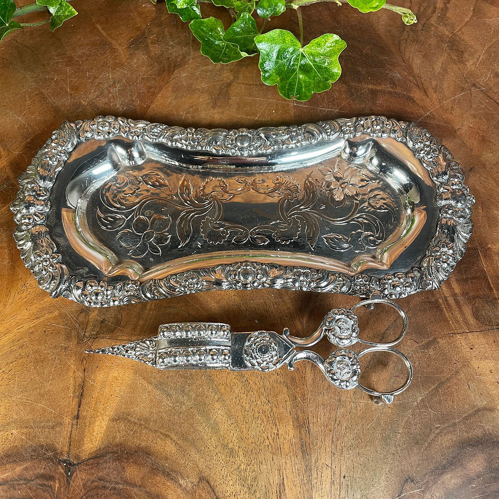 Thumbnail: Mid 19th Century Candlesnuffer and Tray