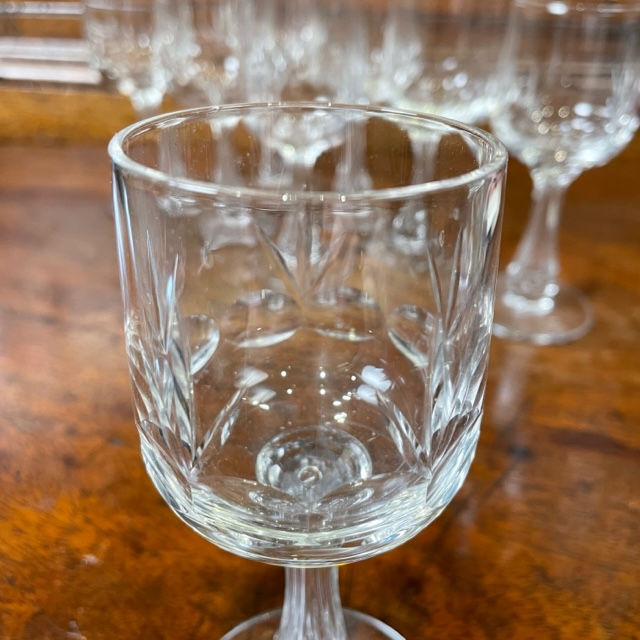 Thumbnail: A Set Of 8 Cut Glass Port Glasses