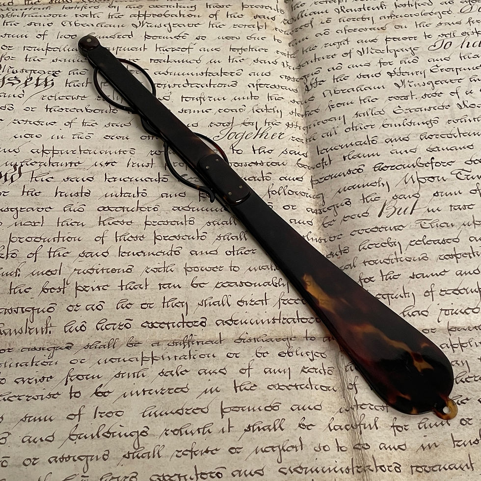 Thumbnail: A Pair of  Victorian Tortoiseshell Lorgnettes or Spectacles