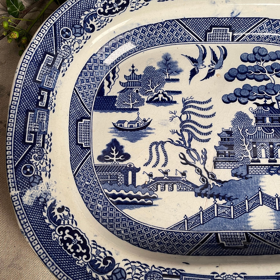 A Large Willow Pattern Serving Plate