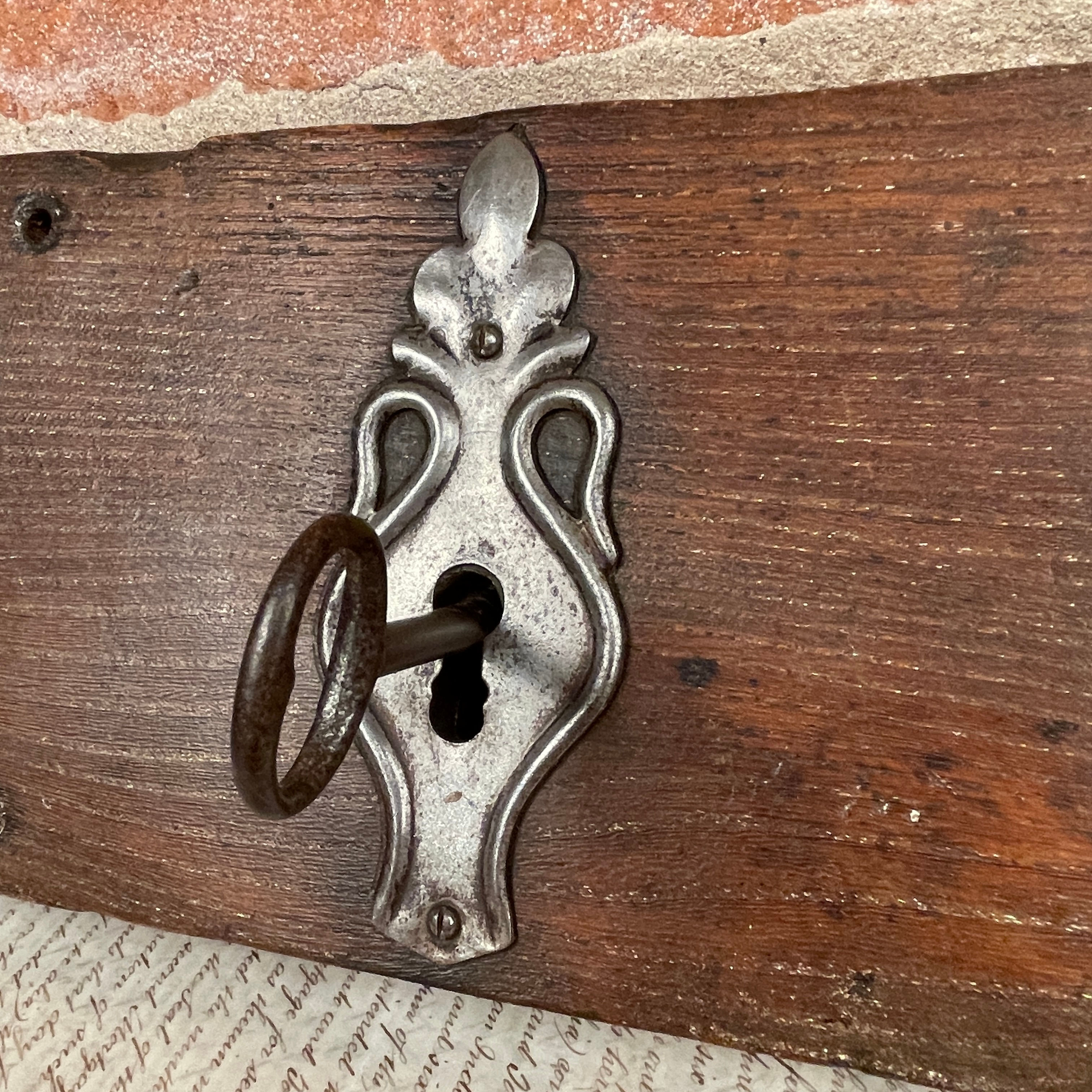 Large Victorian Door Lock and Key