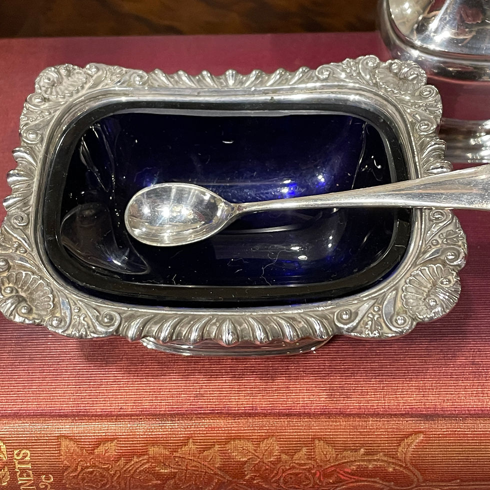 Thumbnail: A Large Silver Plated Salt and Pepper Pot