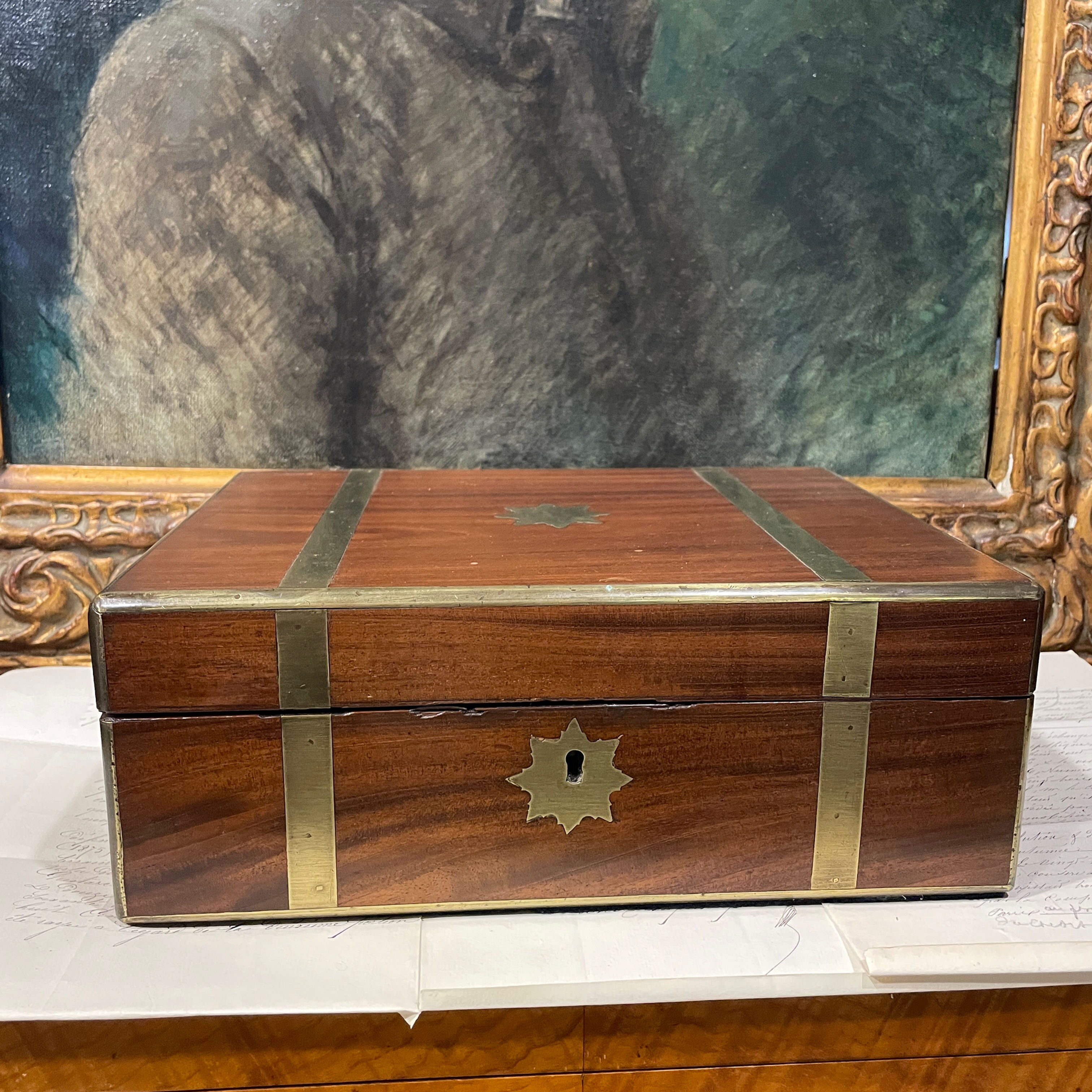 Early Victorian Brass Bound Campaign Box