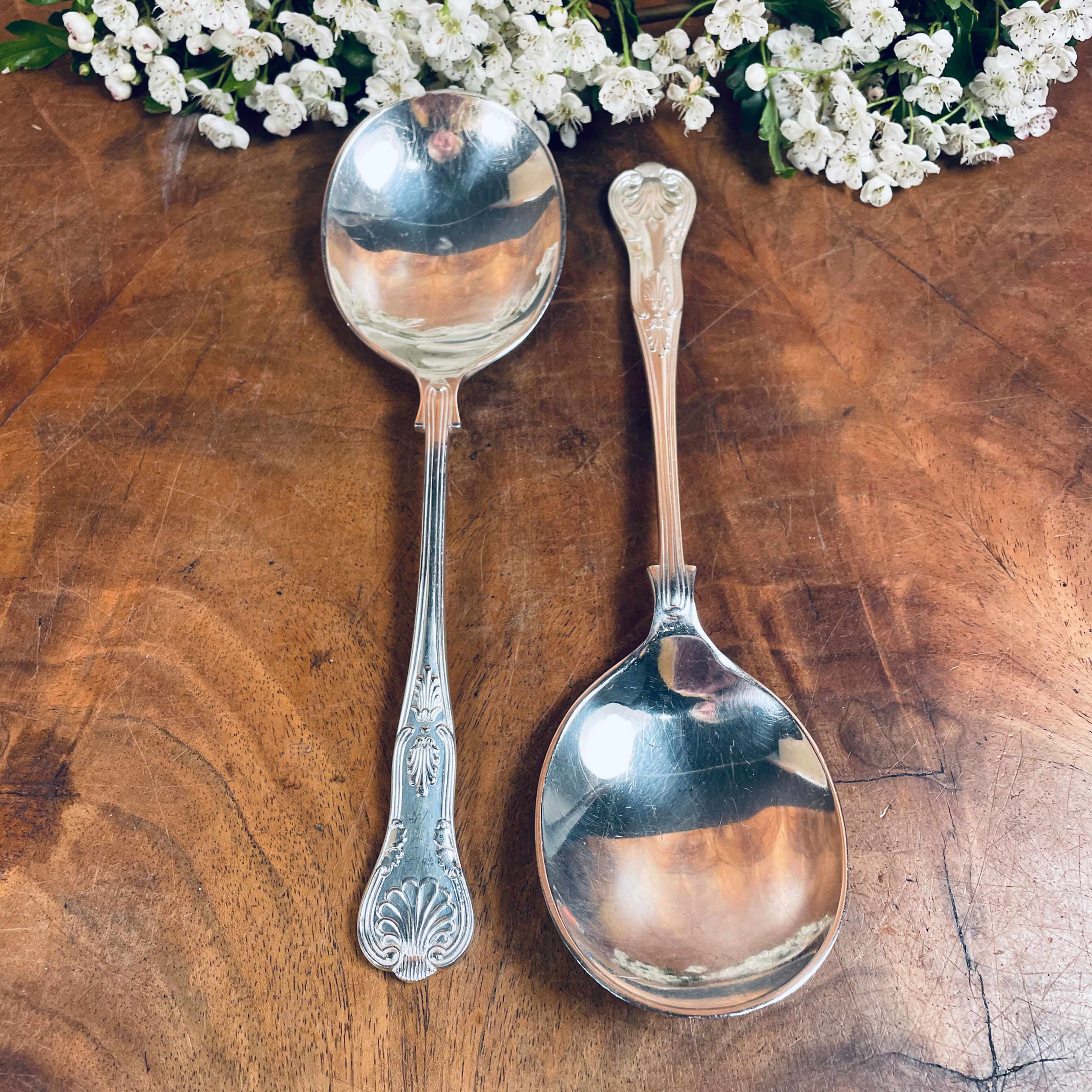 A Large Pair of Serving Spoons 