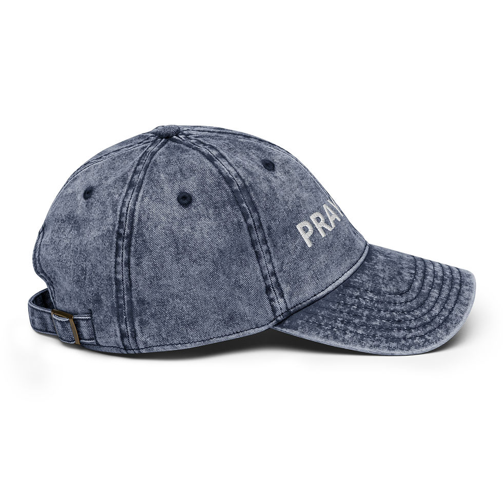 Thumbnail: PRAY HERE Vintage Twill Cap