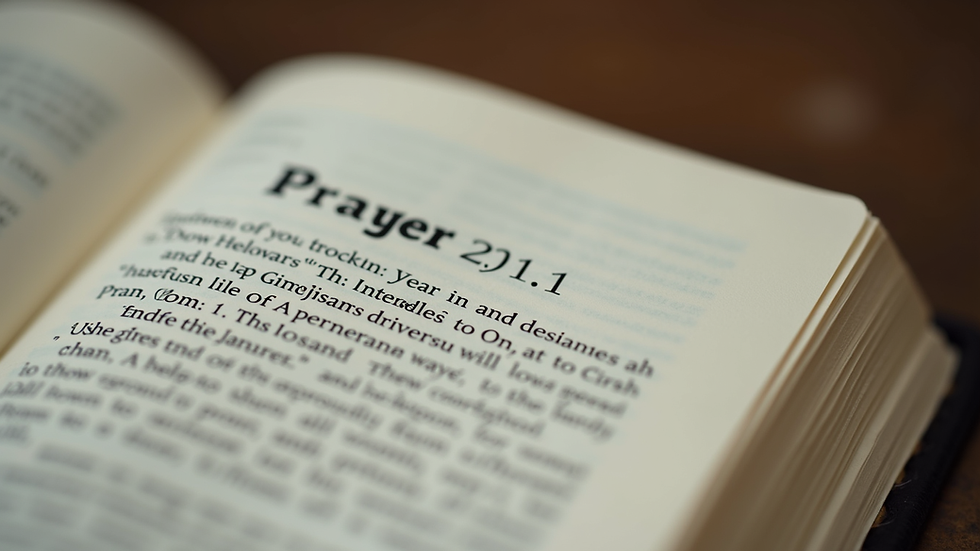 Close-up view of a 5 year prayer journal with dated entries