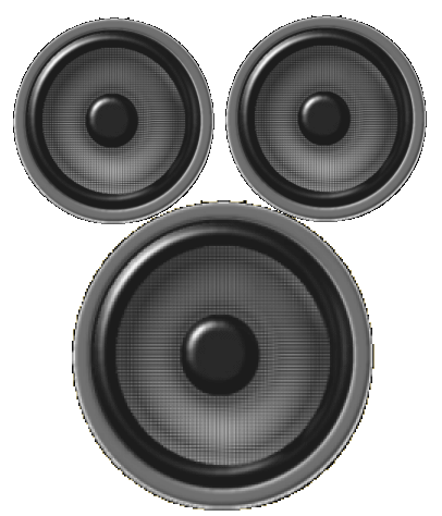 This is one of my self created animations I made of Big Speakers as if music was playing! This is a music website of course!