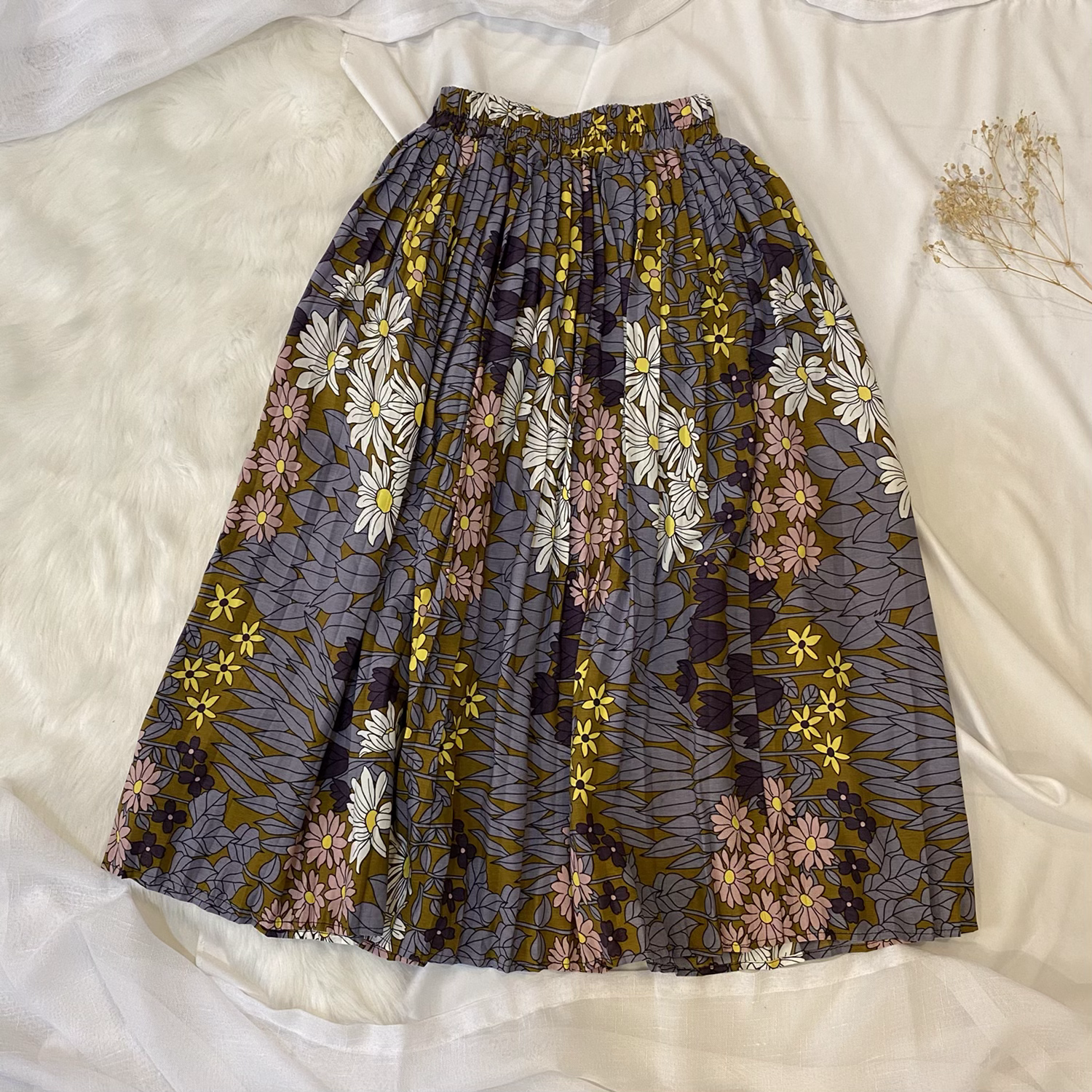 D500 highwaist floral skirt (W22-28)