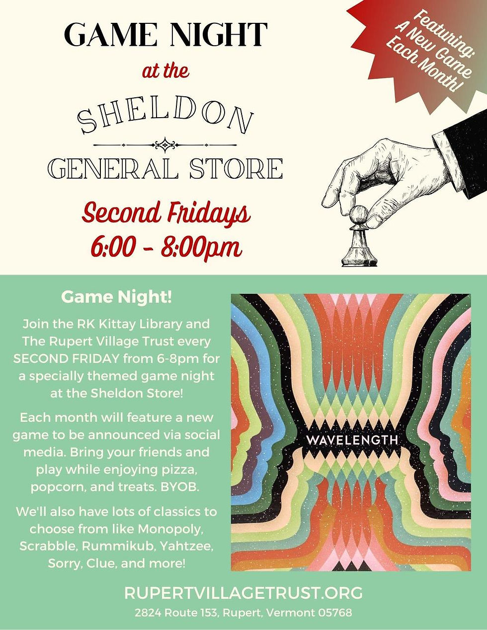 Monthly Game Night in Rupert