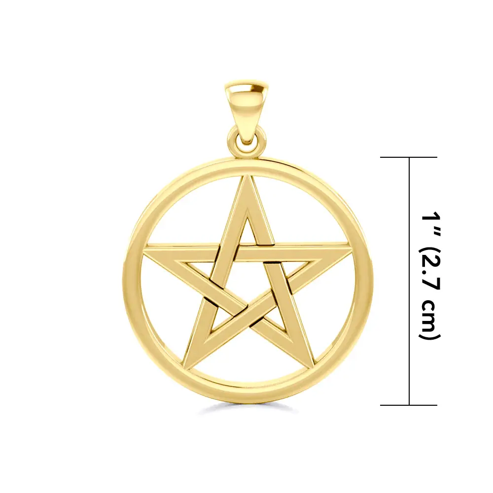 Pentacle 14 KT Gold Pendant