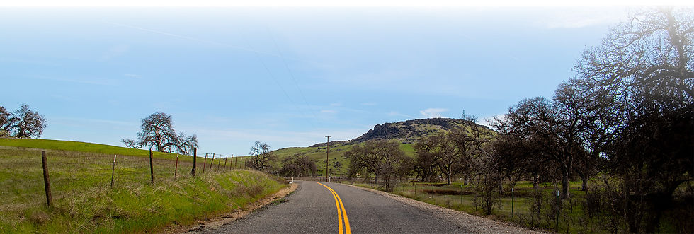 Landscape hills and road with blue sky