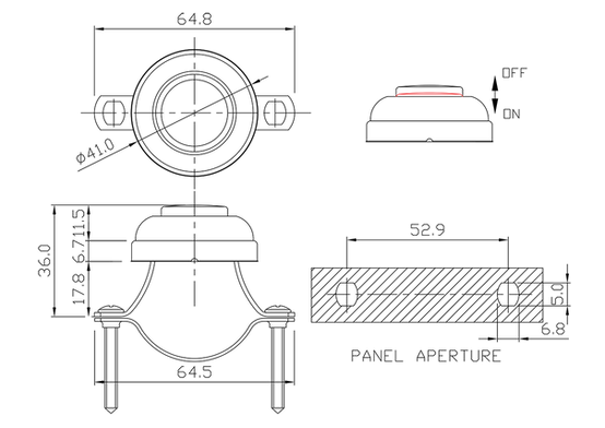 push button switch/horn button switch/drawing of FE-A1205