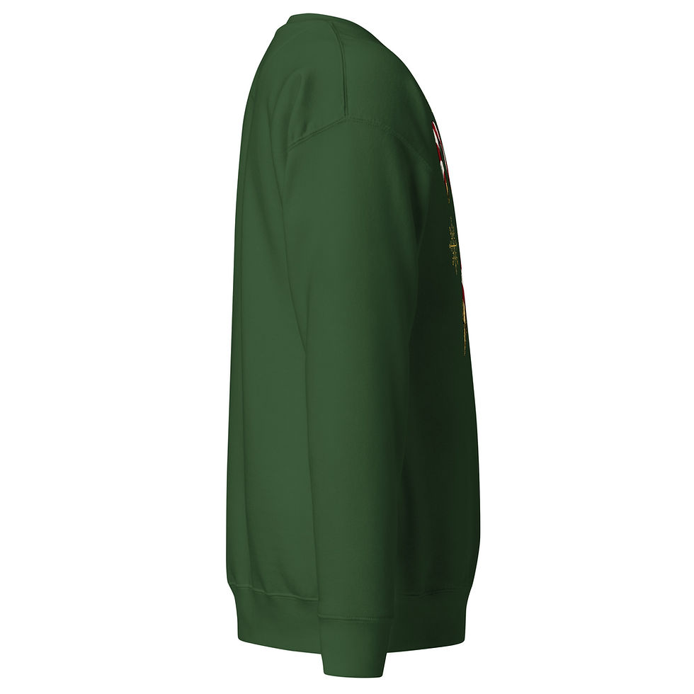 Thumbnail: SKIDYLILY Candy Cane Ammo Sweatshirt — Forest Green