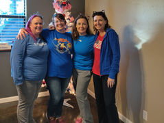 My sisters and me at Christmas in July a few years ago.