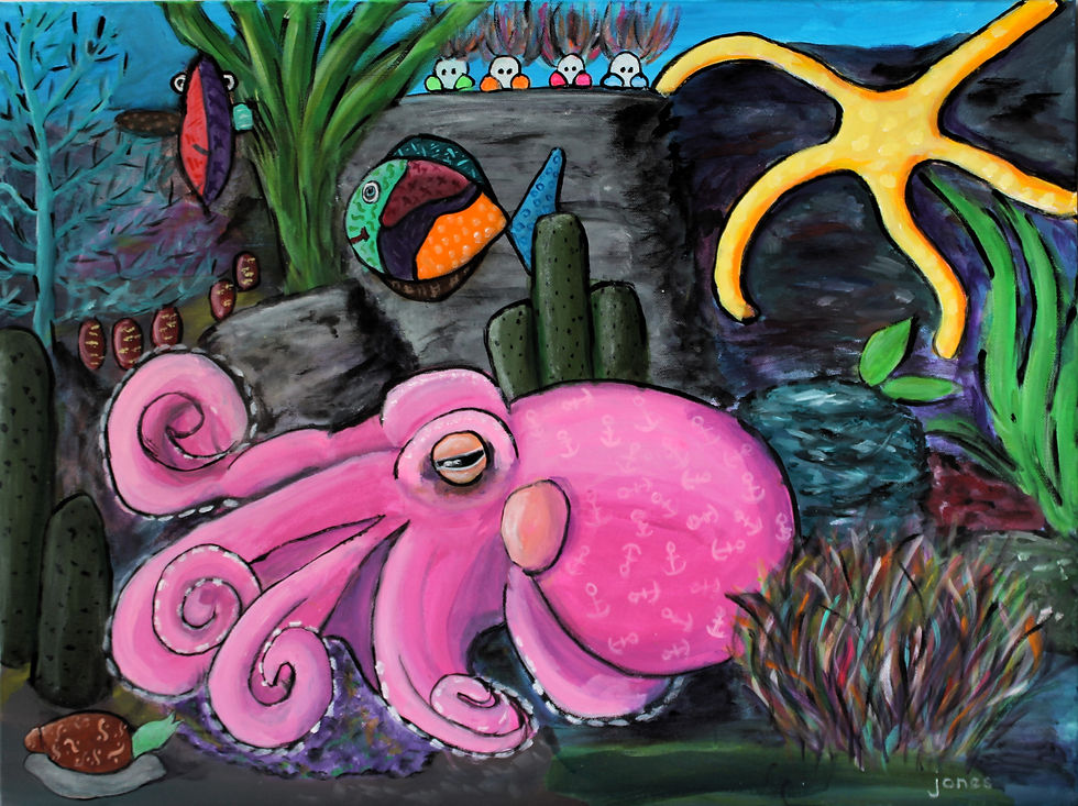 Pink On The Ocean Floor