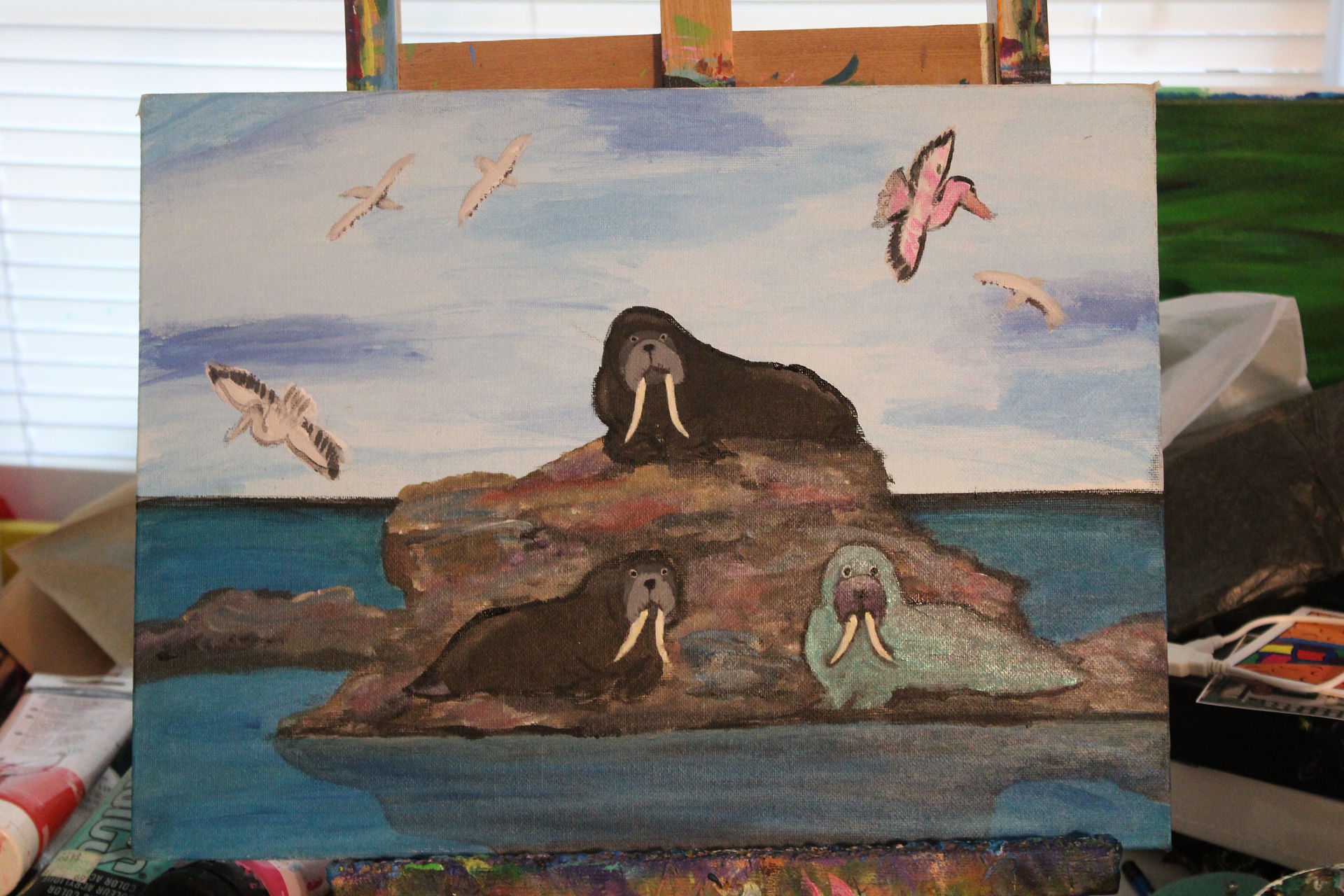 Slightly updated walrus painting.