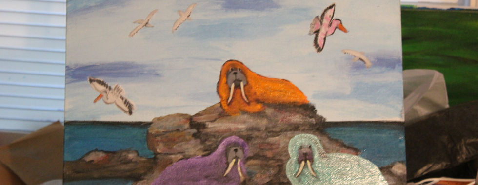 A more updated version of the walrus painting.