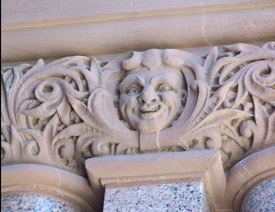 Grotesque on building in Waco