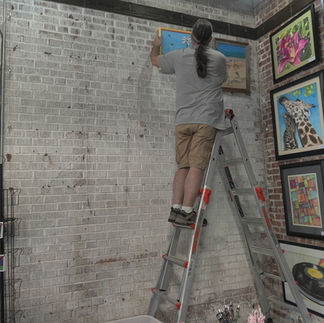 Matt doing his part to get the new wall up.