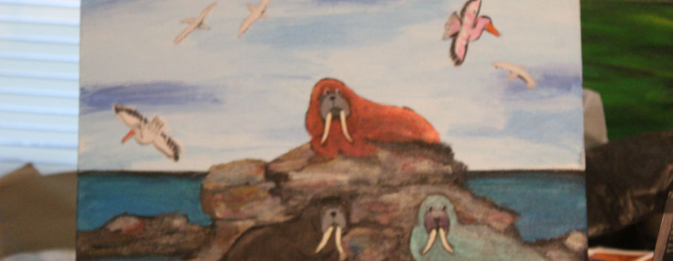 A more updated version of the walrus painting.