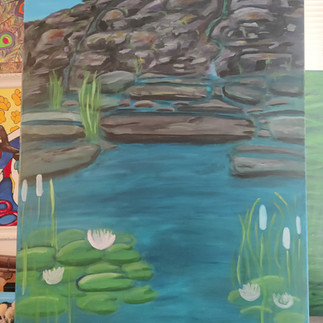 Back to working on the background and foreground.