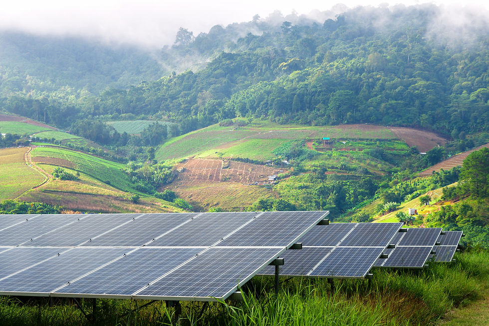 landscape with solar panels
