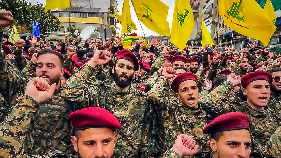 Hezbollah Members Chanting at a Senior Official During his Funeral in South Lebanon
