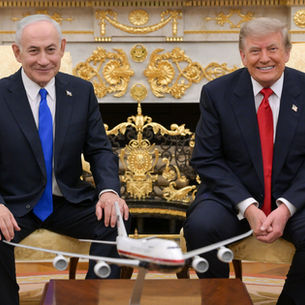 Israeli Prime Minister Netanyahu with President Trump in the White House