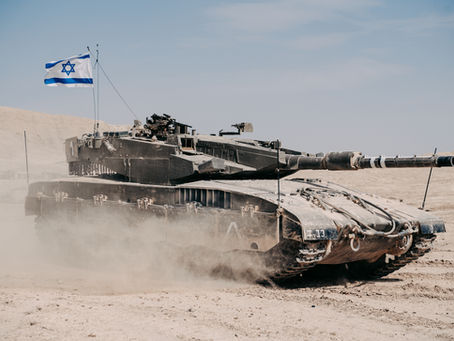 Israel Defence Force Merkava Mark 3 Tanks in Training