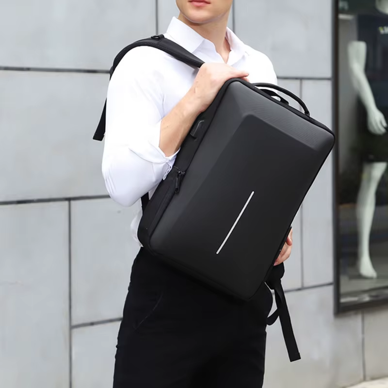 Thumbnail: Men'S Casual Hard Shell Backpack Anti-Theft Backpack High Capacity Travel USB Ch